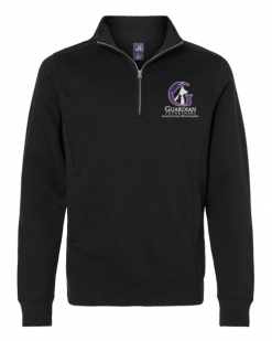 Alternative view of "Quotes" Embroidered Quarter Zip Sweatshirt