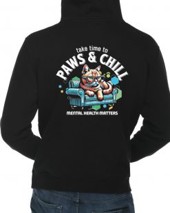 "Paws & Chill Cat" Tee or Hoodie