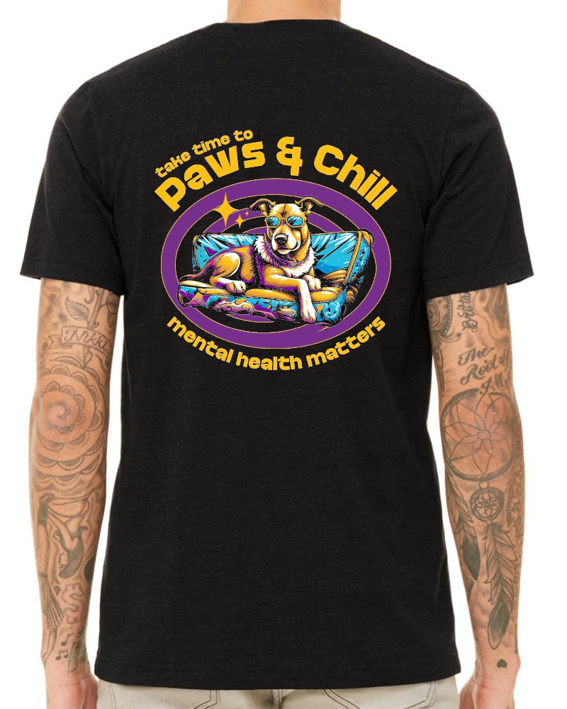 "Mental Health Dog" Custom Printed Tee